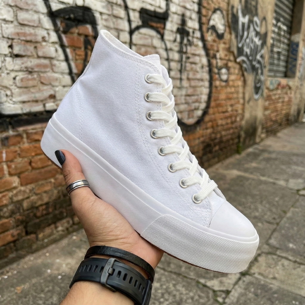 Sneaker Plataforma Skyline: Lona Transpirable & Suela Antideslizante