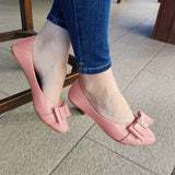 Flats De Charol Rosado / 35 Nomal Zapatos Bajitos