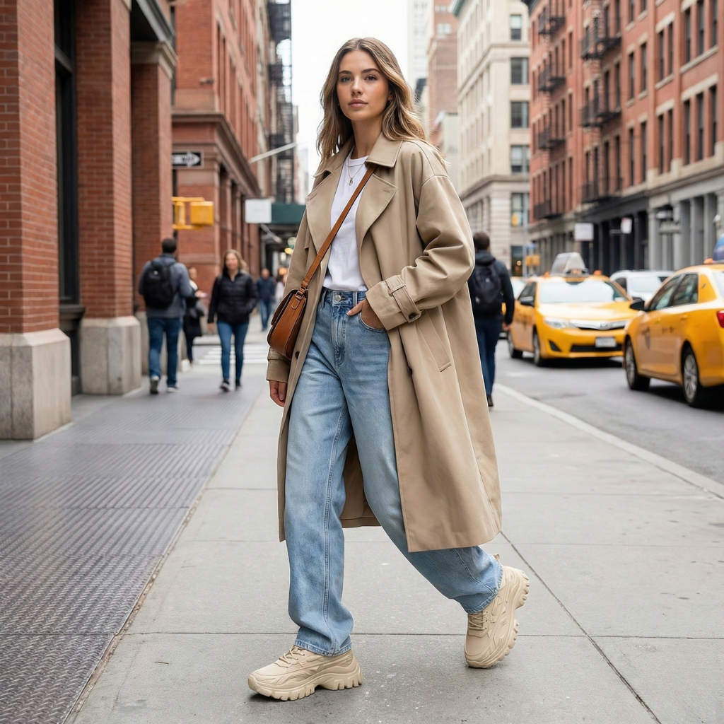 Sneakers Dream Bold: Plataforma Chunky & Estilo Todo el Día