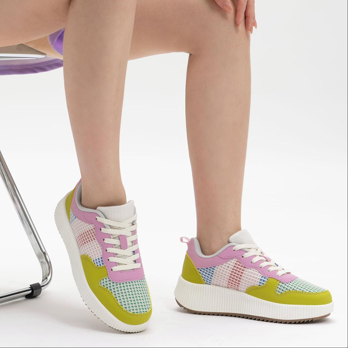 Sneakers Platform Kyedoo: Plataforma Tejida & Ultra Ligeros