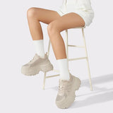 Sneaker Chunky Starlight: Plataforma Elevada & Brillo Cristal