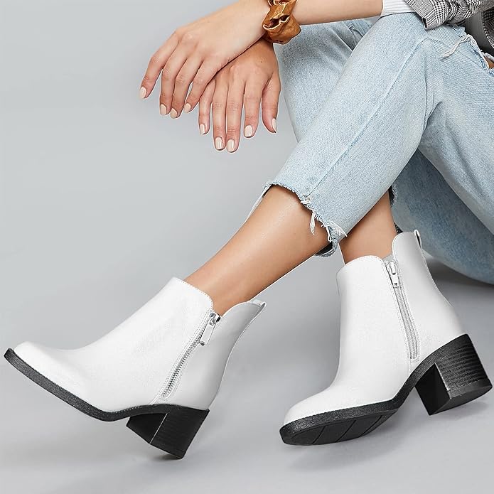 Botín Classic Suede: Tacón de Bloque & Zipper Lateral