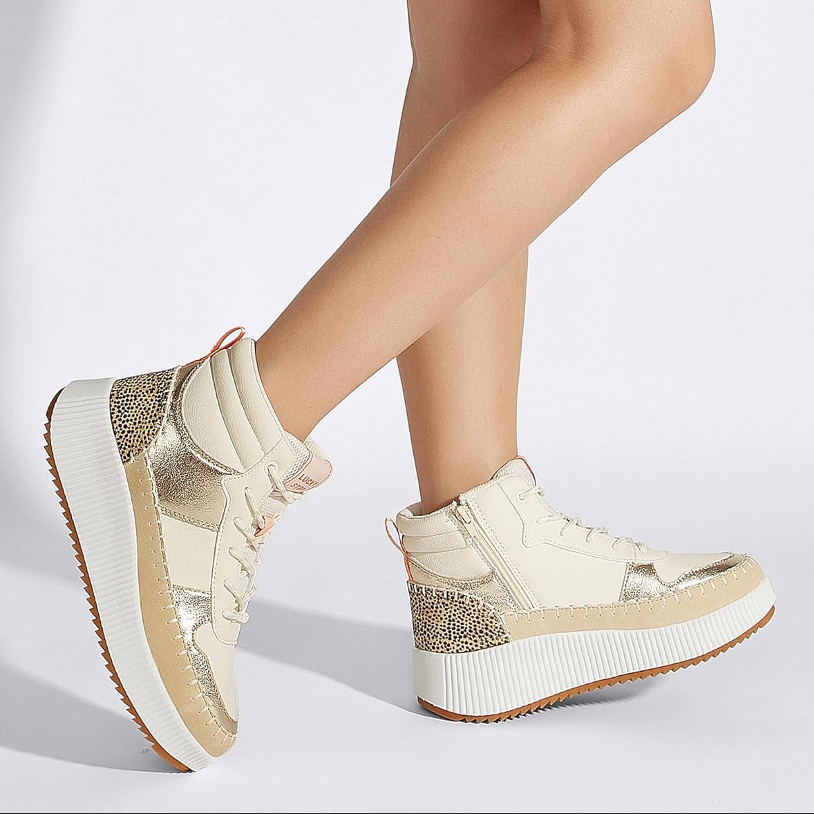 Sneaker Ella: Plataforma Chunky & Zipper Premium