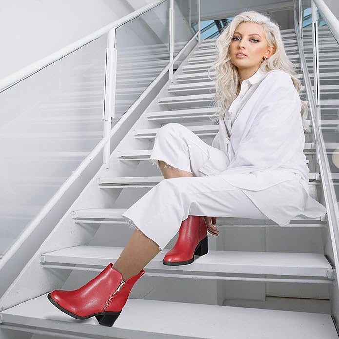 Botín Classic Suede: Tacón de Bloque & Zipper Lateral