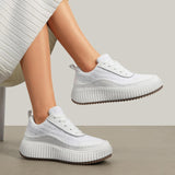 Sneaker Manhattan: Plataforma Ribbed & Textura Tweed