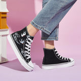 Tenis High-Top Místico: Bordado Oriental & Lona Premium