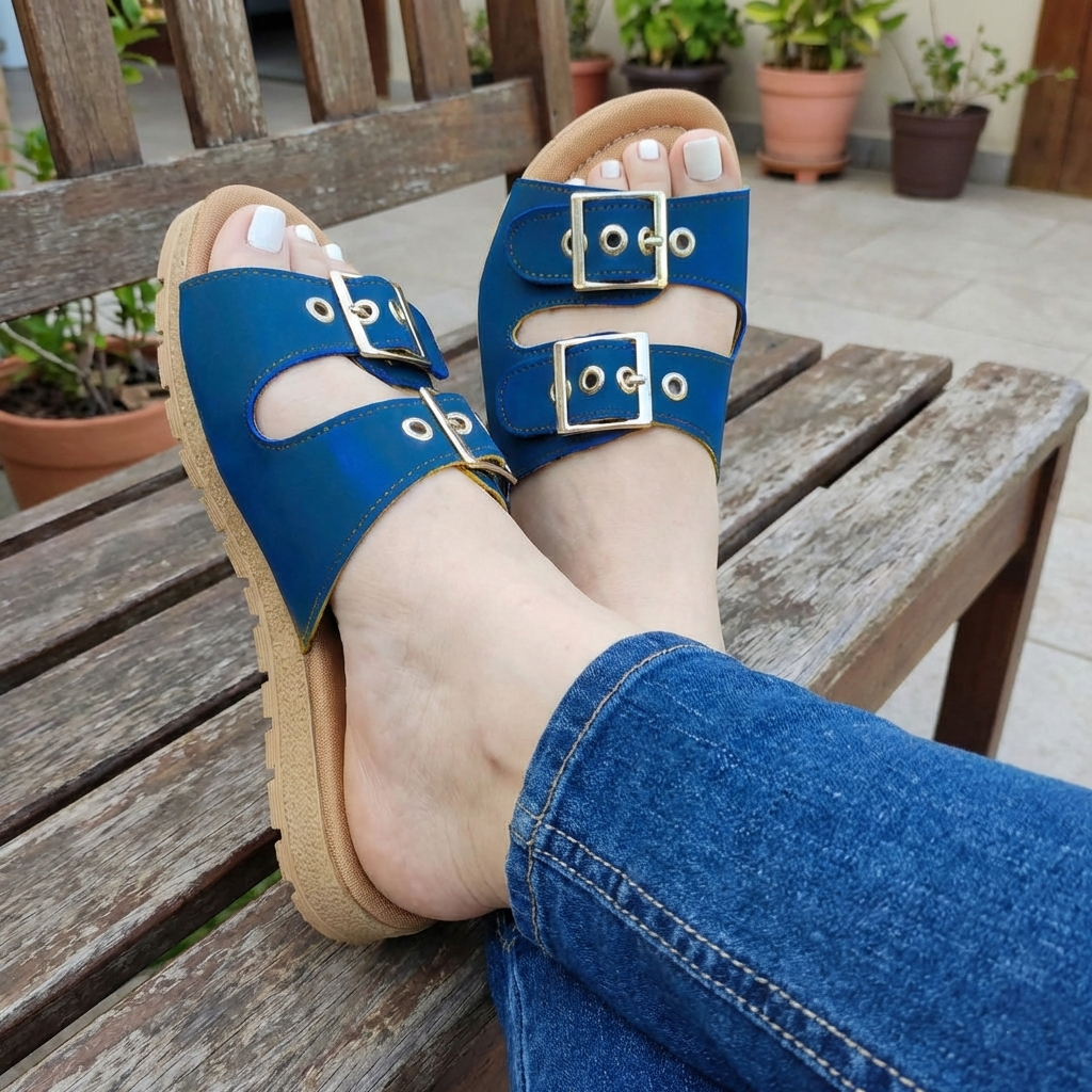 Sandalia Perfect-Fit: Innovación Hebillas Ajustable & Confort