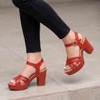 Sandalias de Tacón "Elegance" con Tiras Cruzadas
