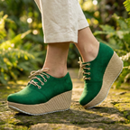 Plataforma Suede Wedge Oxford: Edición Bramante