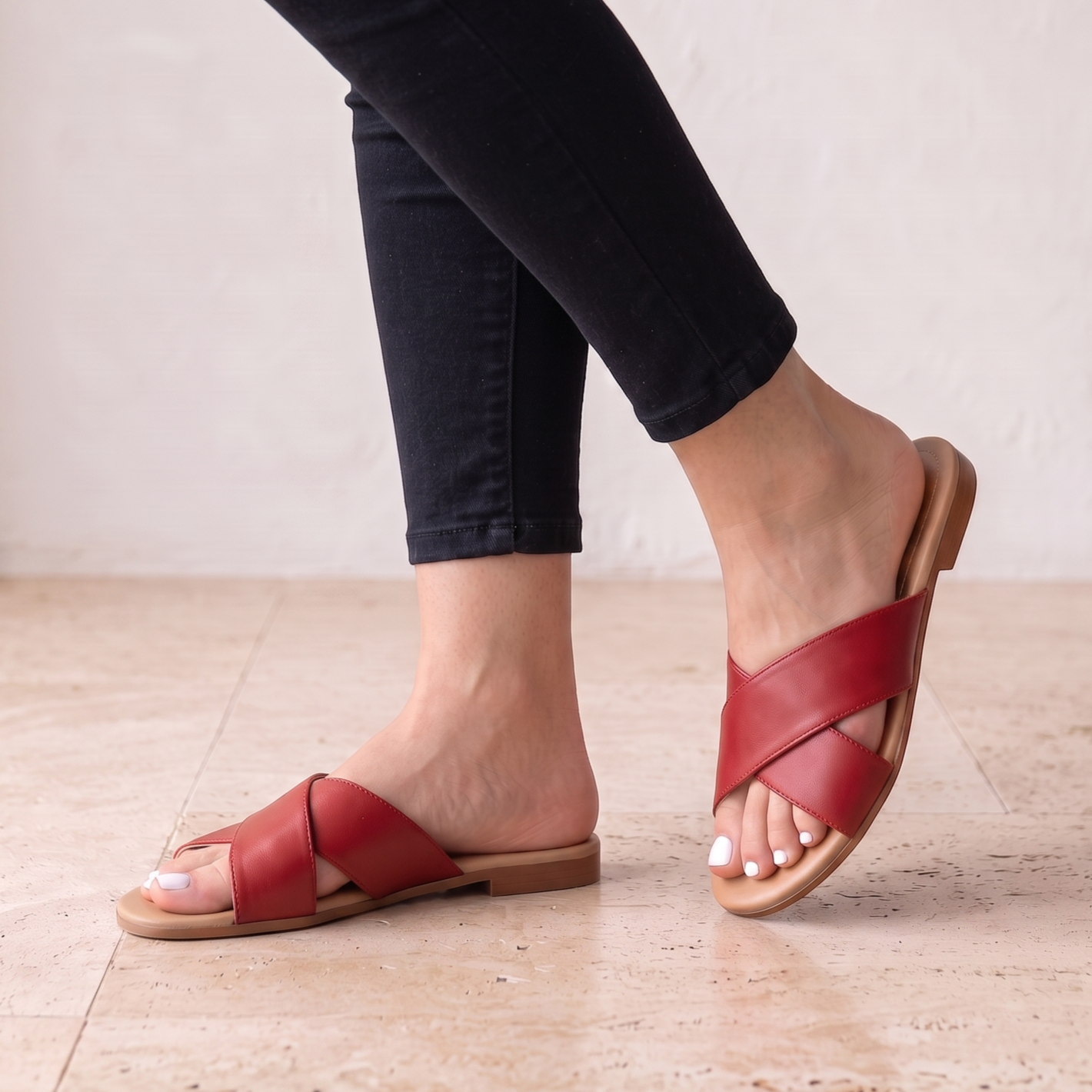 Sandalias Planas de Tiras Cruzadas