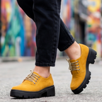 Mocasín Bajo tipo Tractor  Fabricado en Gamuza