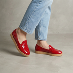 Mocasín Classic Daily: Charol Premium con Suela Confort (El Best Seller) Rojo / 35 / Estándar Zapatos bajitos