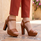 Zapato con faja delantera recta, faja unida atras
