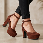 Zapato cerrado de gamuza