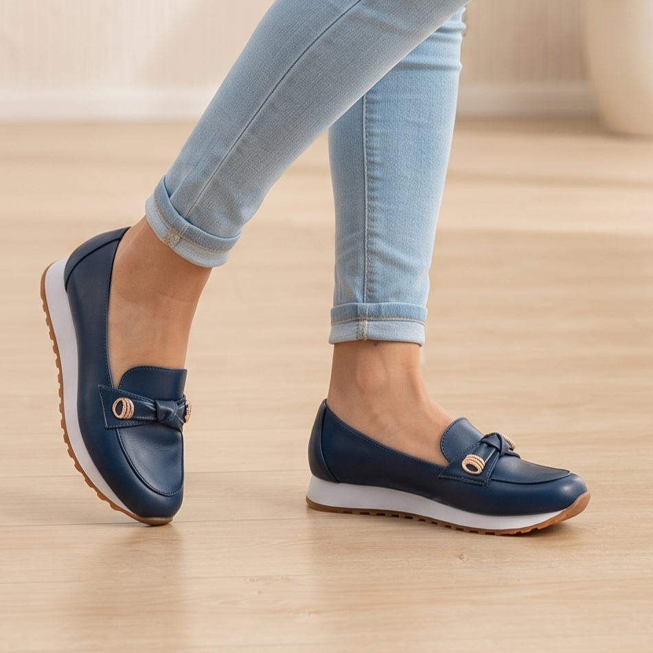 Mocasines Urbanos Comfy-Chic con Detalle Metálico