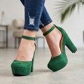 Zapato cerrado de gamuza