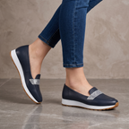 Mocasines Slip-On con Plataforma y Detalle Brillante