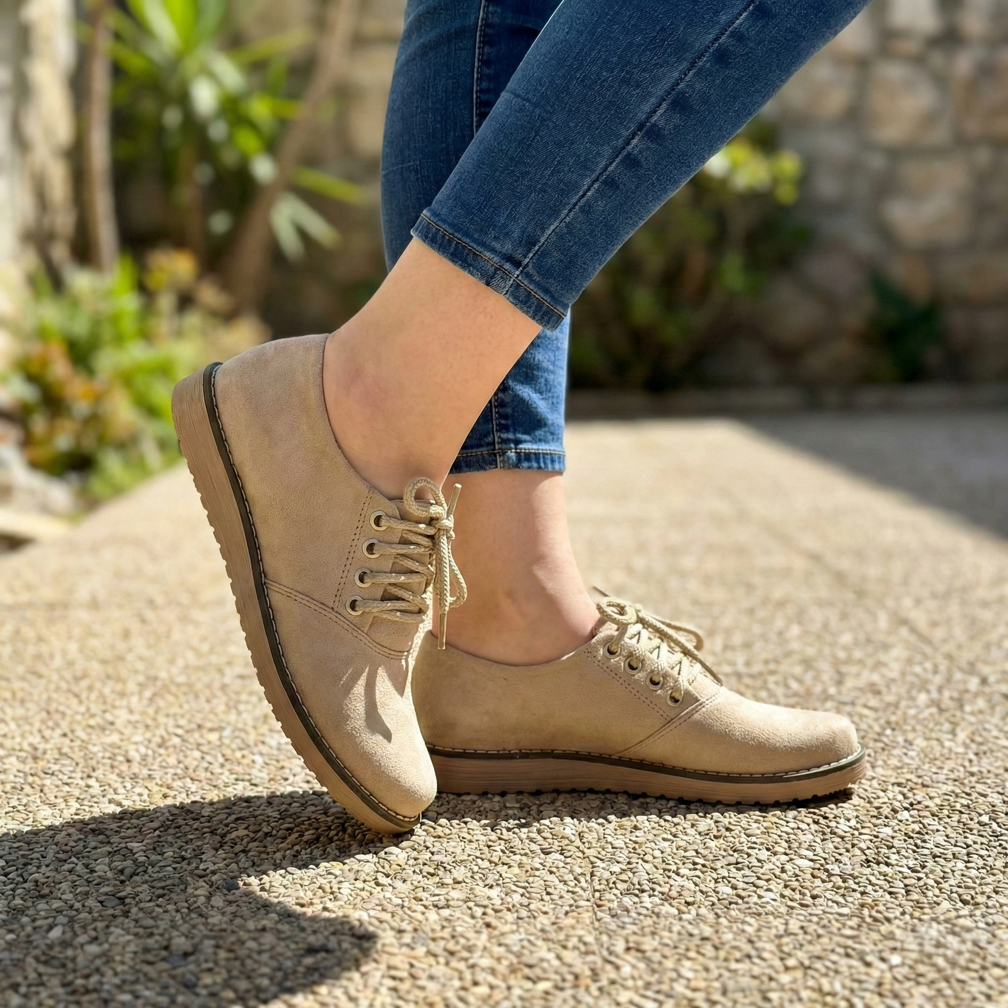 Zapato Casual Tipo Oxford. Suela Flex. Acabado Gamuza