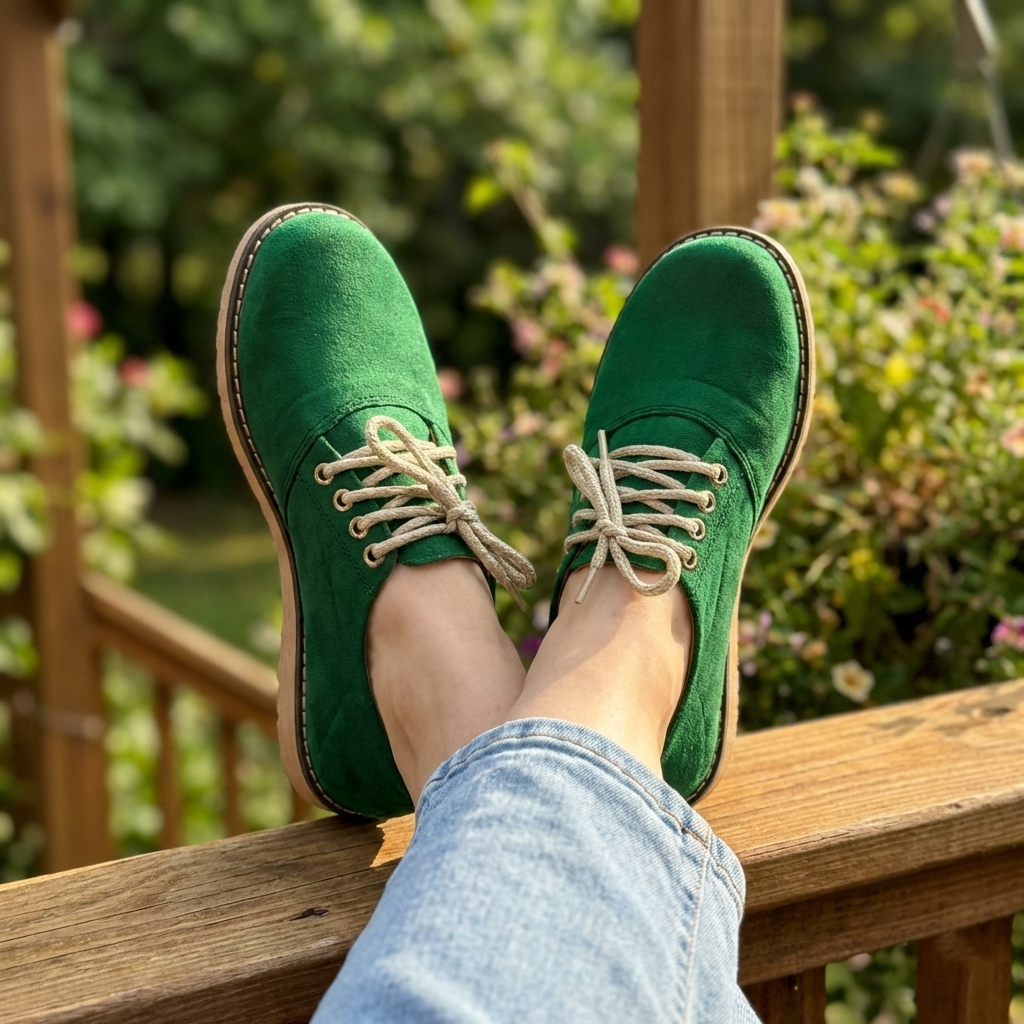 Zapato Casual Tipo Oxford. Suela Flex. Acabado Gamuza