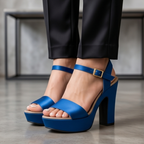 Zapato con faja delantera recta, faja unida atras