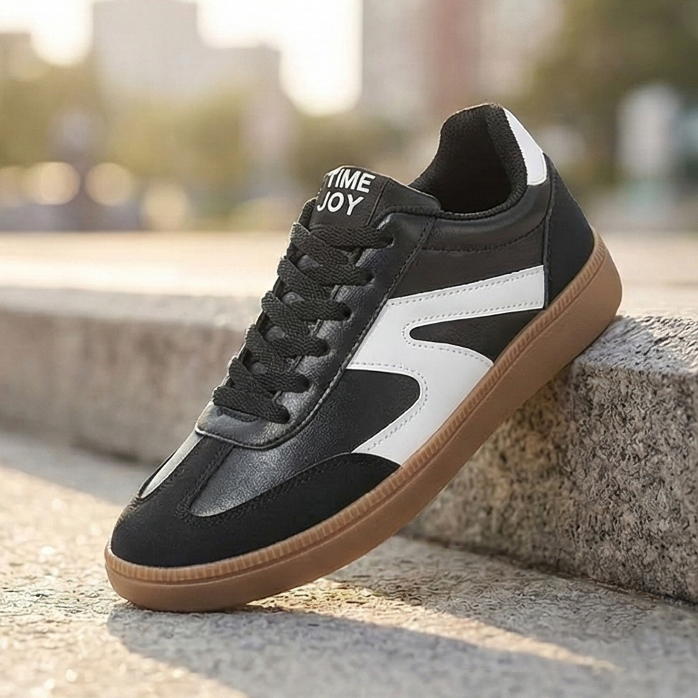 Sneaker Retro "Candy": Gamuza Patchwork & Suela Goma