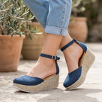 Sandalias de Plataforma en Denim Premium – Estilo Minimalista y Confort