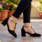Elegante y Casual: Zapatos con Correa y Tacón Bajo