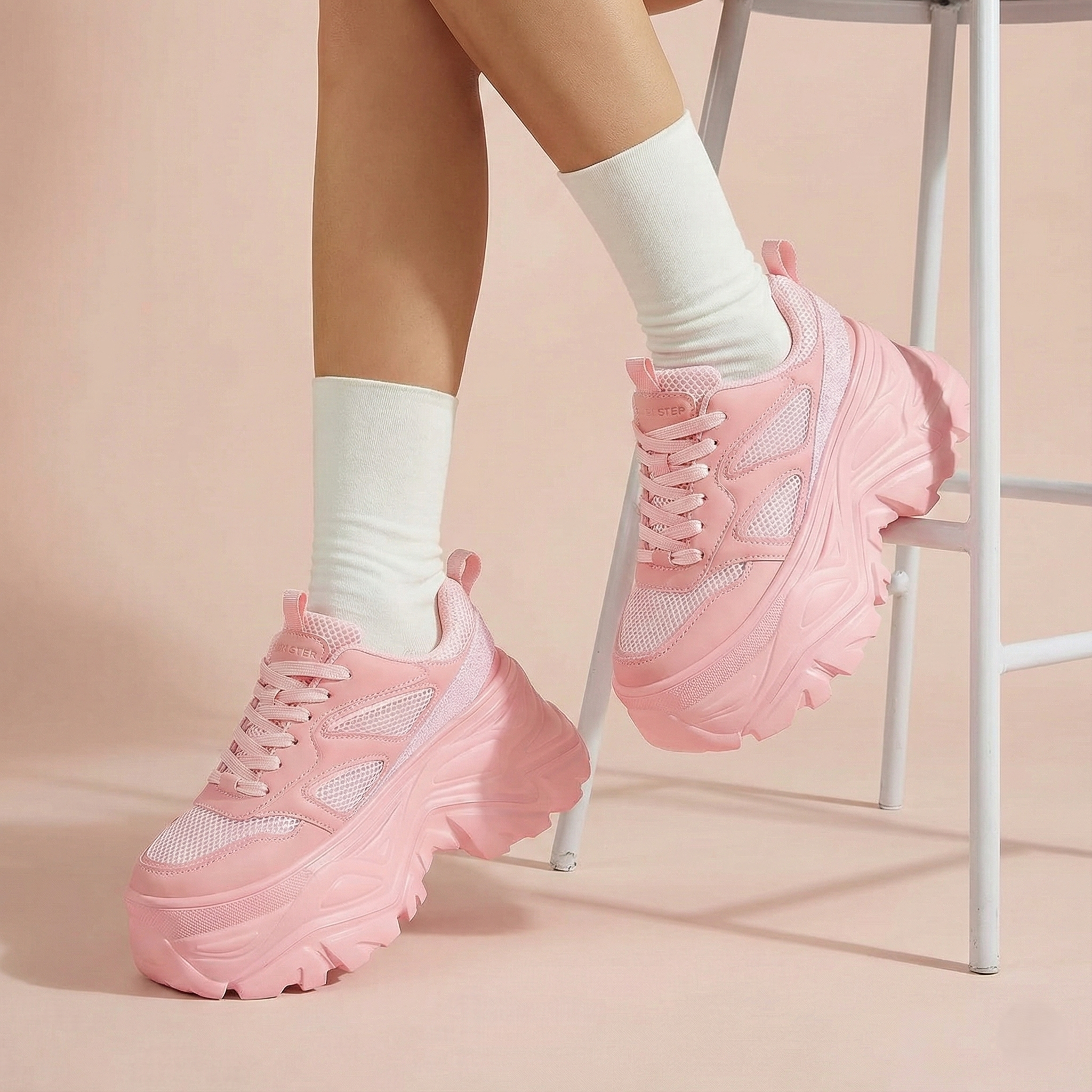 Sneaker Pink Tokio: Plataforma Chunky & Estilo Urbano