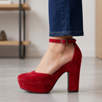 Zapato cerrado de gamuza