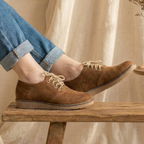 Zapato Casual Tipo Oxford. Suela Flex. Acabado Gamuza