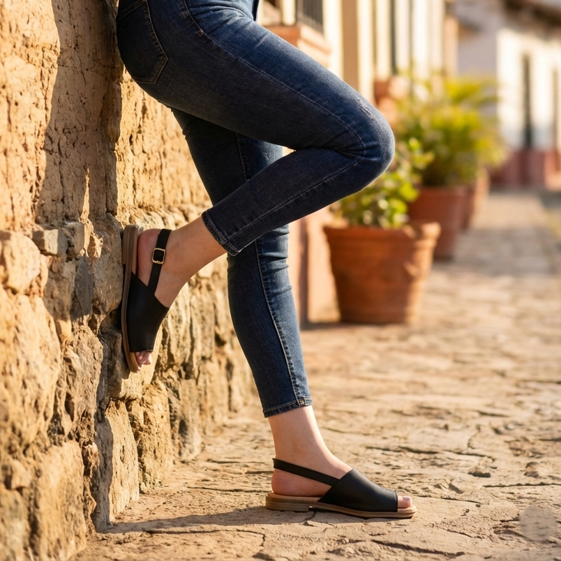 Sandalia Mía Slingback: Minimalismo & Confort