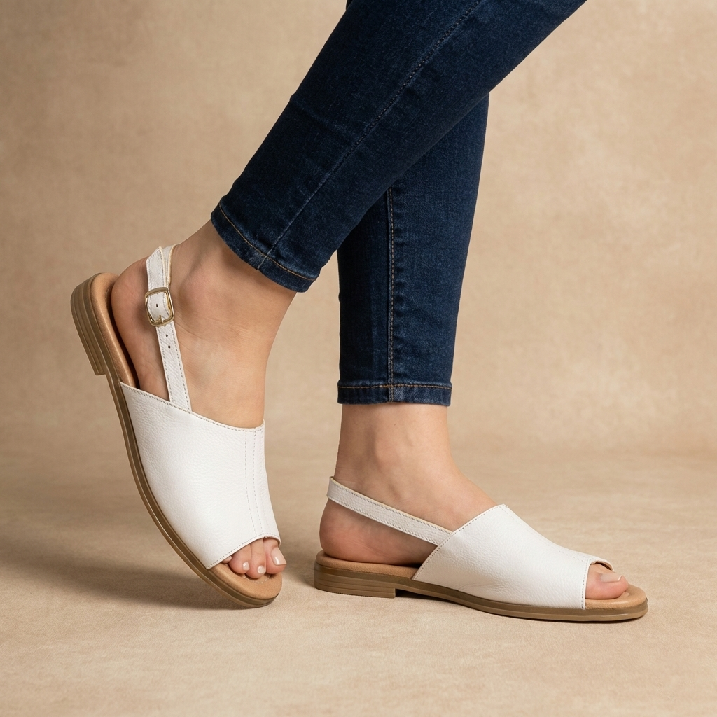 Sandalia Mía Slingback: Minimalismo & Confort