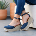 Sandalias de Plataforma en Denim Premium – Estilo Minimalista y Confort