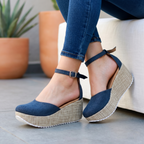 Sandalias de Plataforma en Denim Premium – Estilo Minimalista y Confort