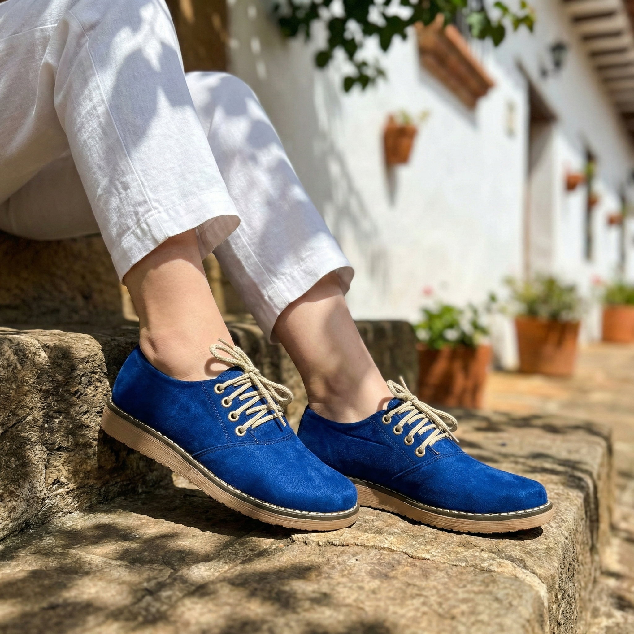 Zapato Casual Tipo Oxford. Suela Flex. Acabado Gamuza