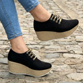 Plataforma Suede Wedge Oxford: Edición Bramante