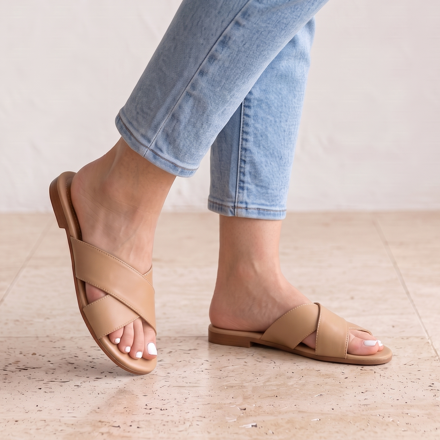 Sandalias Planas de Tiras Cruzadas