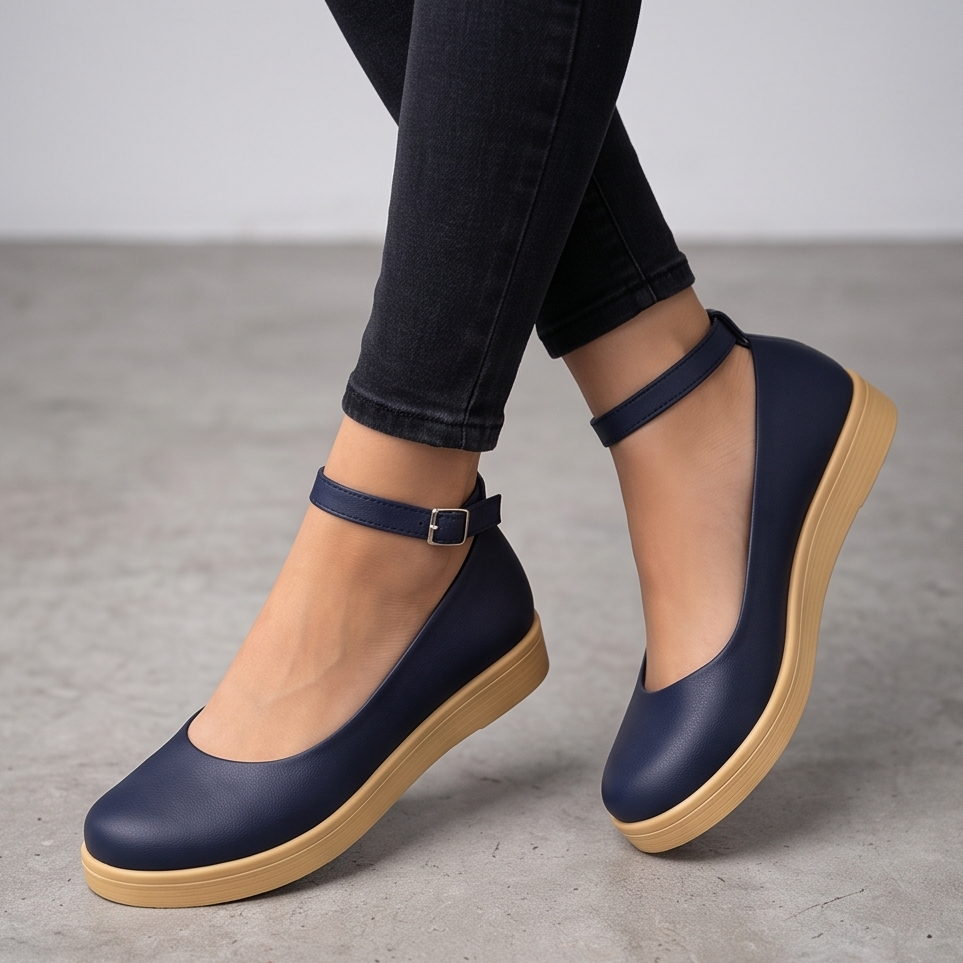 Zapato Casual Clásico con Correa Ajustable y Suela Confort
