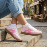 Sneaker Retro "Candy": Gamuza Patchwork & Suela Goma