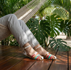 Zapato bajito estilo cangrejero, colorido diseño