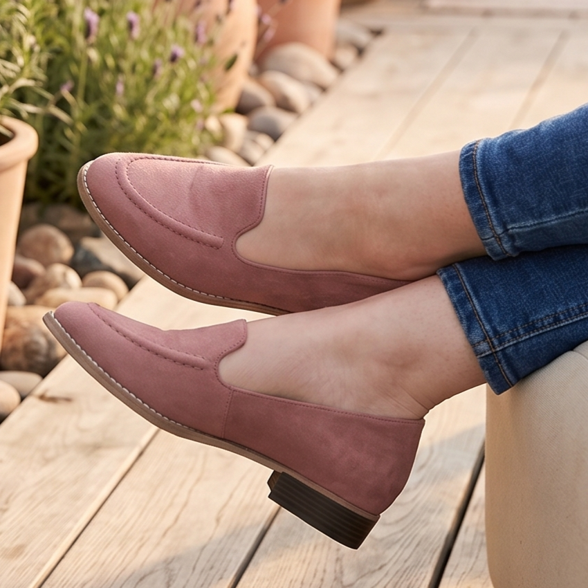 Zapatilla cerrada de gamuza, variedad de colores