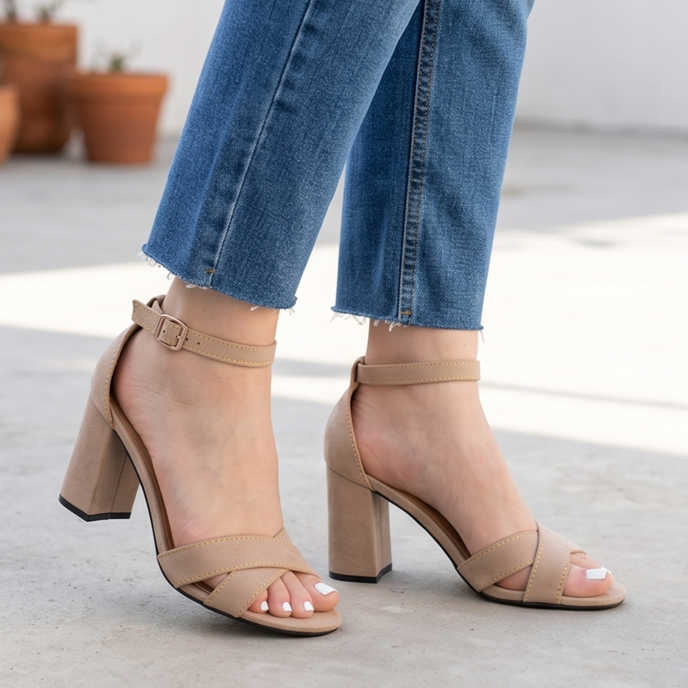 De Gamuza. Sandalias femeninas