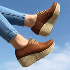 Plataforma Suede Wedge Oxford: Edición Bramante
