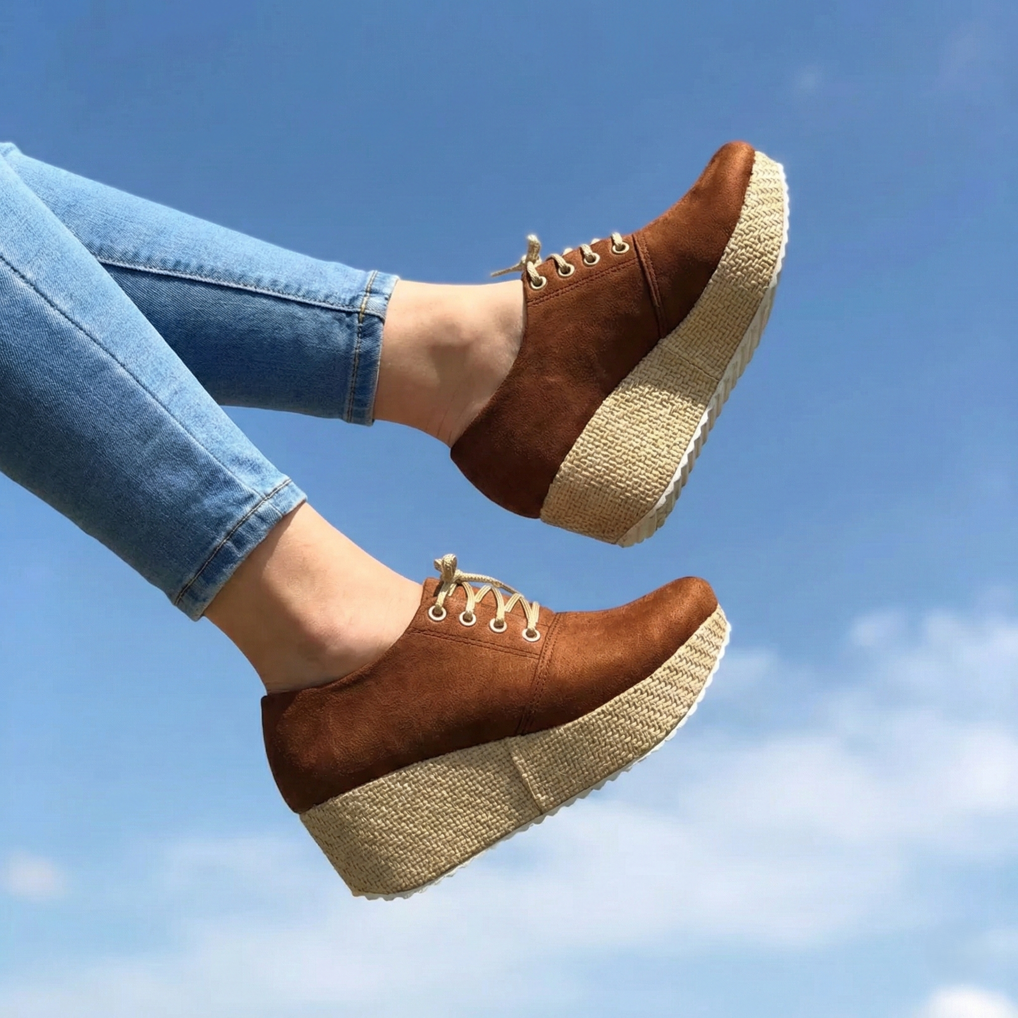 Plataforma Suede Wedge Oxford: Edición Bramante