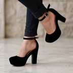 Zapato cerrado de gamuza