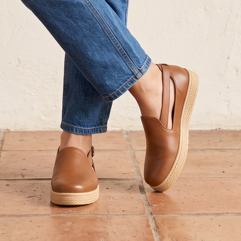 Zapato Femenino de Descanso con Plataforma de Goma Comoda y Casual