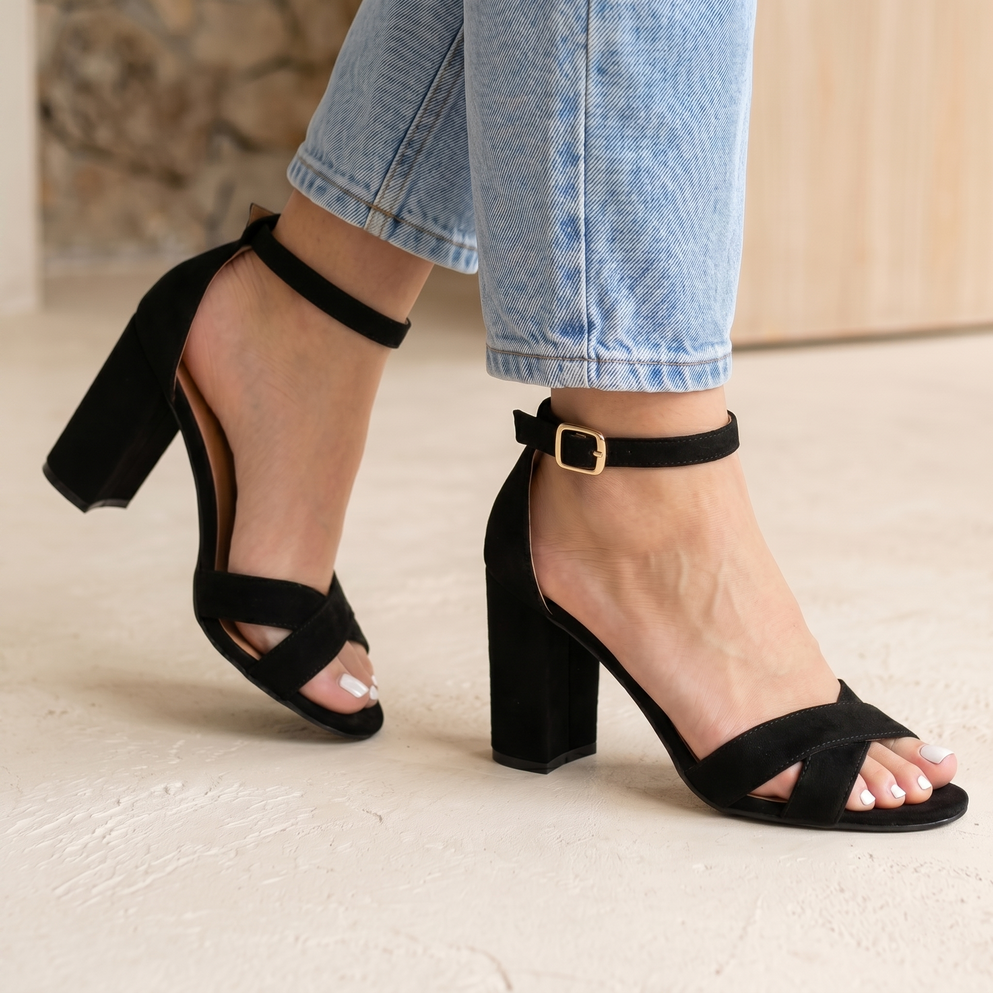 De Gamuza. Sandalias femeninas