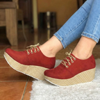 Plataforma Suede Wedge Oxford: Edición Bramante