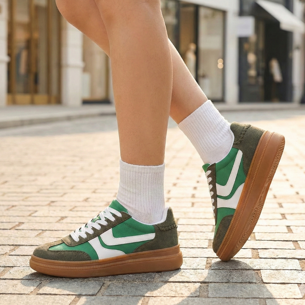 Sneaker Plataforma Cosee: Gum Sole & Retro Chic