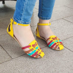 Zapato Bajito Estilo Cangrejero Colorido Diseño Amarillo / 35 Normal Zapatos Bajitos